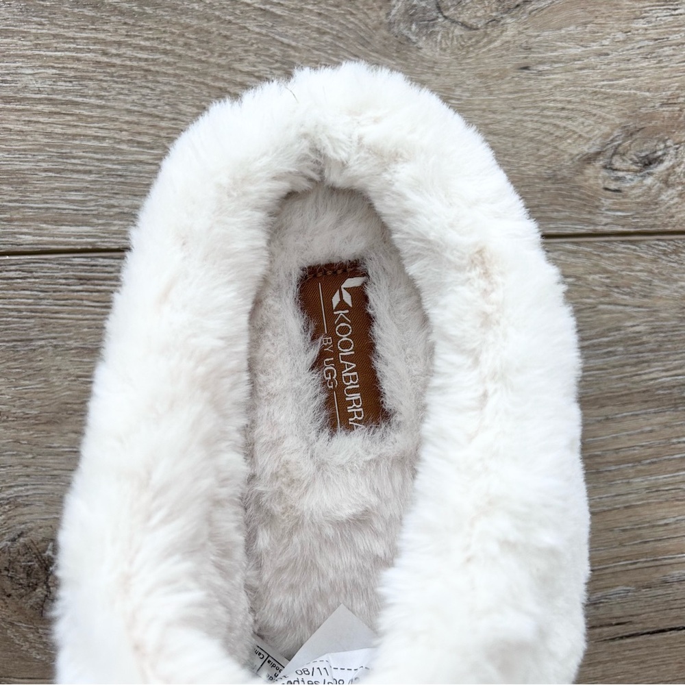 Koolaburra Chestnut Suede Shearling-Lined Clog Mules - Picture 7 of 12